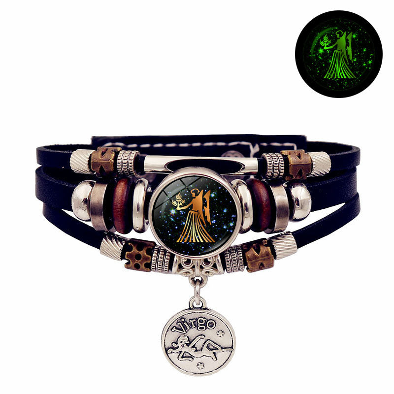 12 Constellation Handmade Multi Layered Beaded Bracelet
