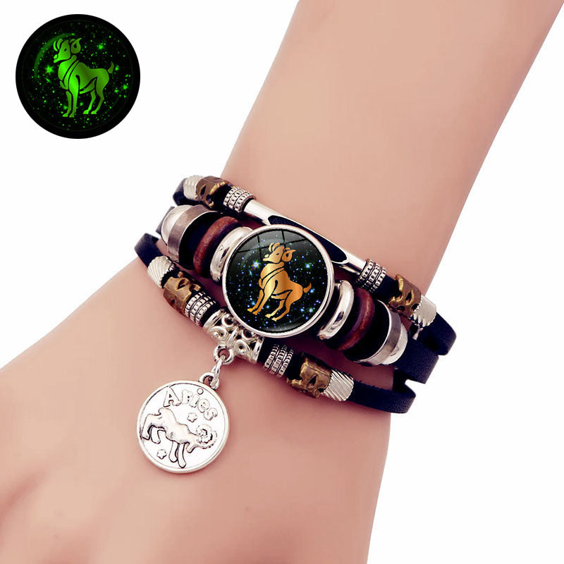 12 Constellation Handmade Multi Layered Beaded Bracelet