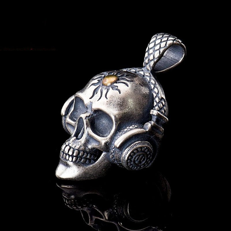Music Headset Skull Pendant Punk