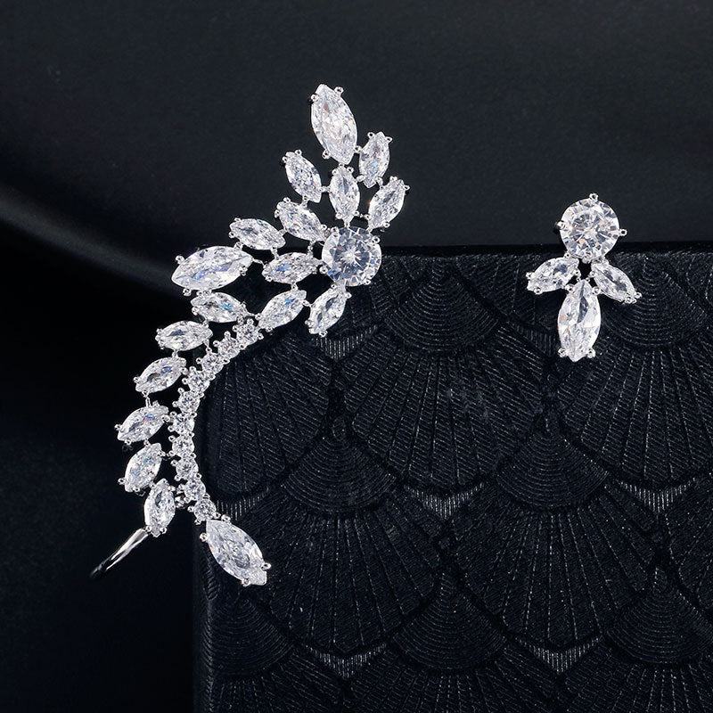 micro-set zircon earrings