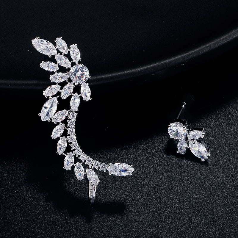 micro-set zircon earrings