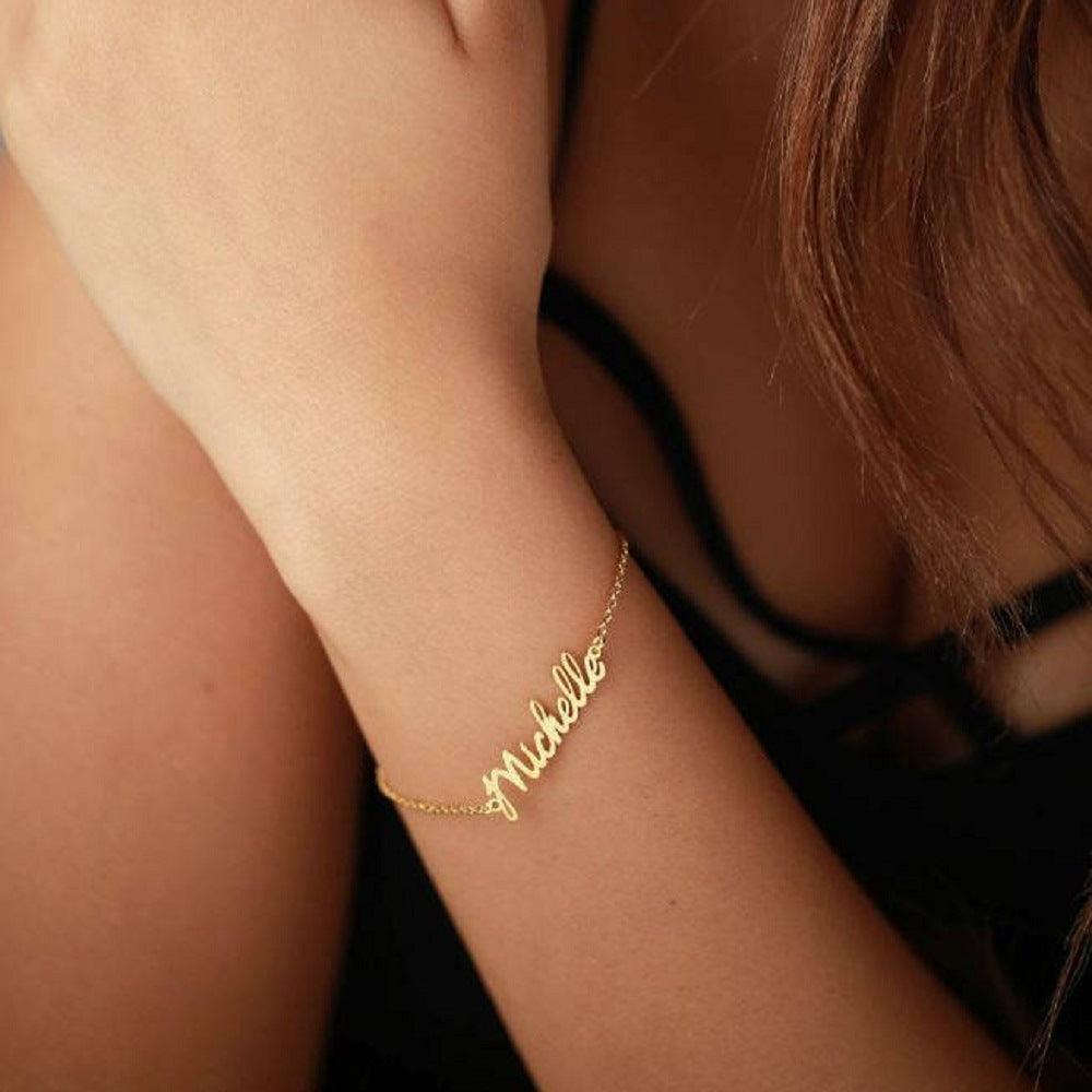 Stainless Steel Personalized DIY Custom Name Bracelet - Hatuti Jewelry
