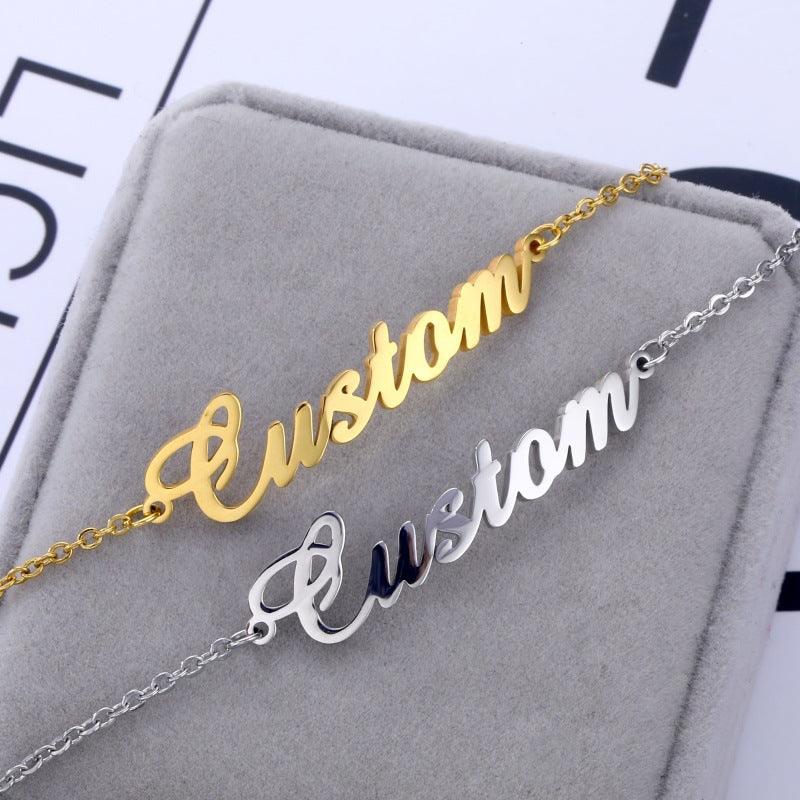 Stainless Steel Personalized DIY Custom Name Bracelet - Hatuti Jewelry