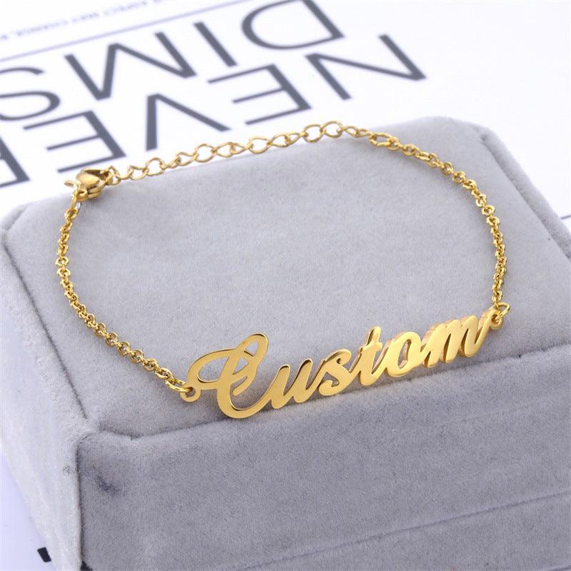 Stainless Steel Personalized DIY Custom Name Bracelet - Hatuti Jewelry