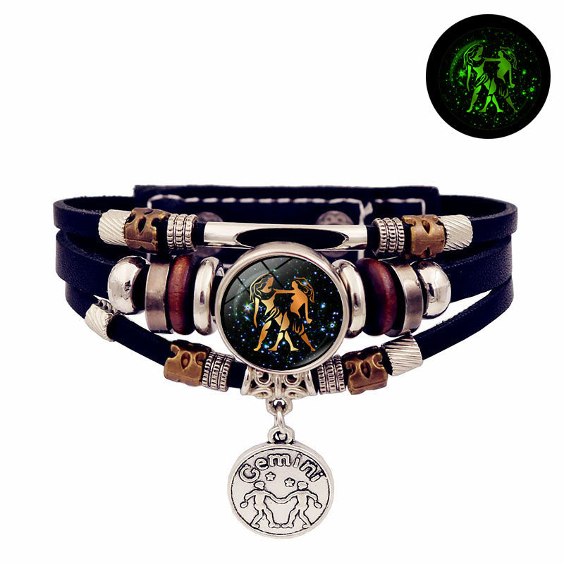 12 Constellation Handmade Multi Layered Beaded Bracelet
