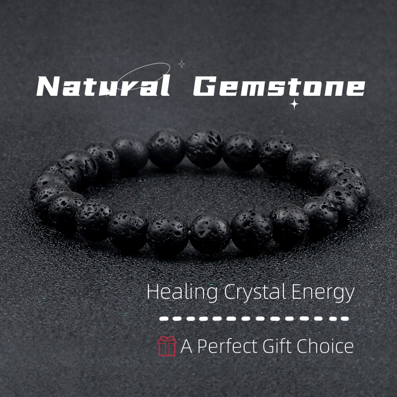 Natural Volcanic Stone Beads Bracelets