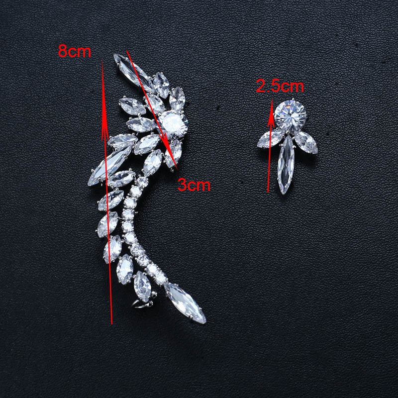 micro-set zircon earrings