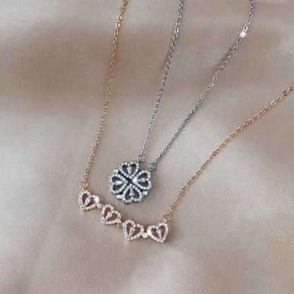 Explosive Style Detachable Deformed Four-leaf Clover Necklace